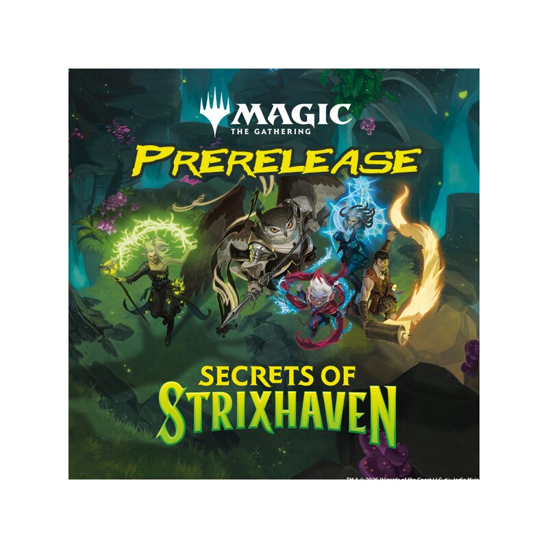 Prerelease Turnier : Secrets of Strixhaven (Freitag 17.04.26 ; 14.00) , jeder gewinnt;)
