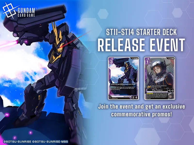 GUNDAM CARD GAME ST11-14 Release Event 25.9.26 Start 19.00